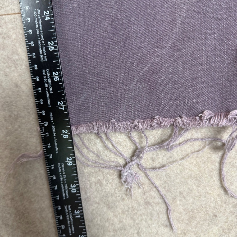 Zara Wide Leg Jeans 25W 27L Frayed Hem Purple High Rise Grunge Indie Aesthetic - Picture 8 of 10
